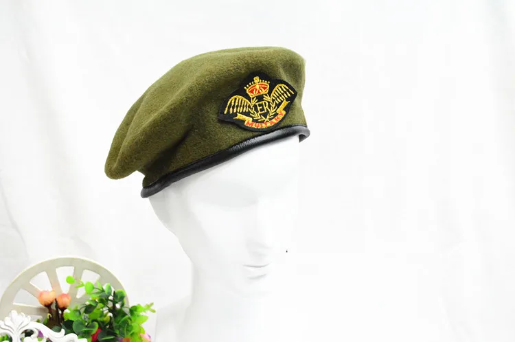 Мужские и женские сетчатые береты в виде орла, шапки, шапки спецназа, солдатские отряды, военная шапка из чистой шерсти, темно-синяя шапка
