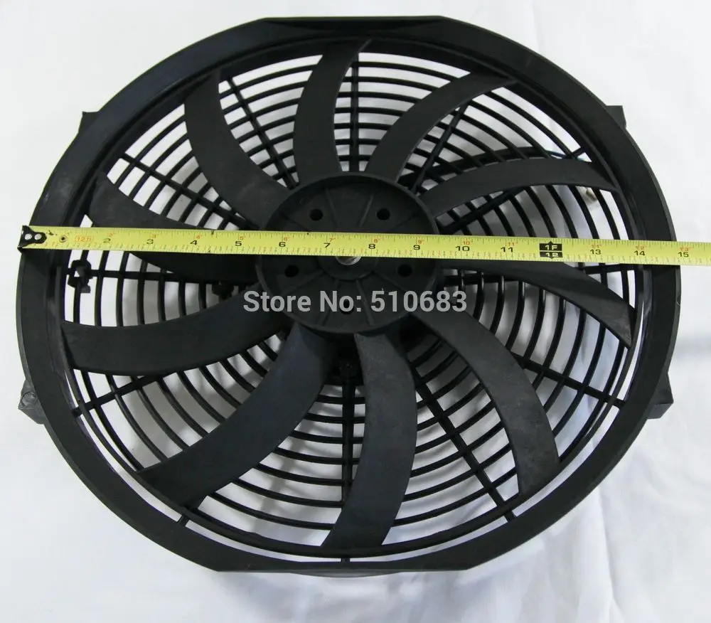 Универсальный вентилятор радиатора с монтажным комплектом 12 в 80 Вт 10 дюймов 14 16