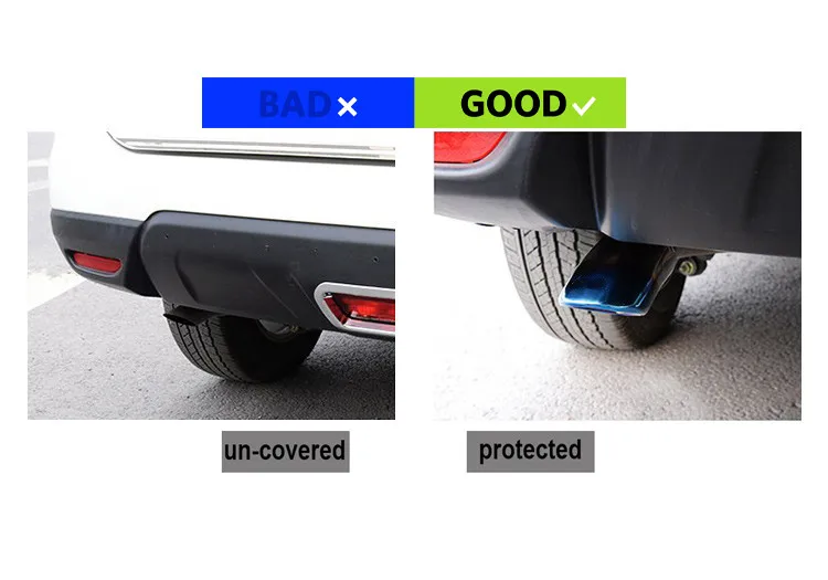 Задний круглый глушитель выхлопной трубы из нержавеющей стали подходит для X trail