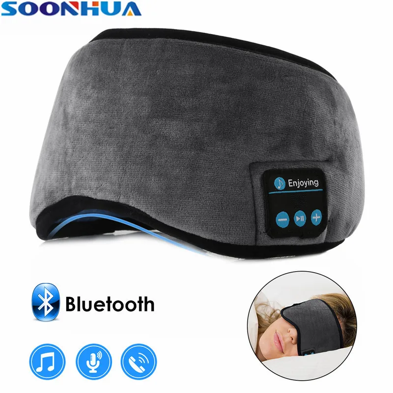 Беспроводные Bluetooth стереонаушники SOONHUA для сна Мягкая повязка на голову наушники