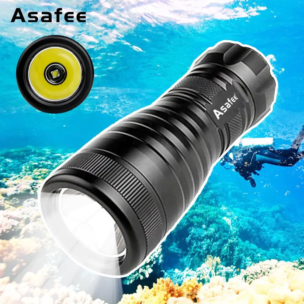 Comprar Mini Linterna De Submarinismo Cree XM-L L2, Luz LED Profesional Subacuática Para Buceo, Potente Luz Para Buceo