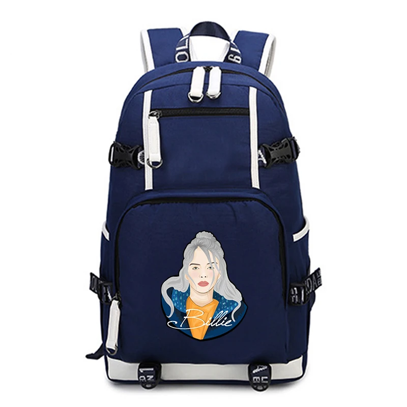 Новый рюкзак Billie Eilish с принтом Модный женский мужской для мальчиков и девочек