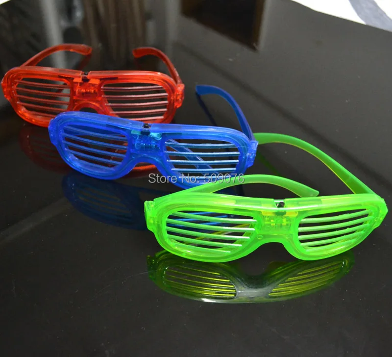 Бесплатная доставка 2 шт./лот светодиодные мигающие очки EL LED Shutter в форме затвора