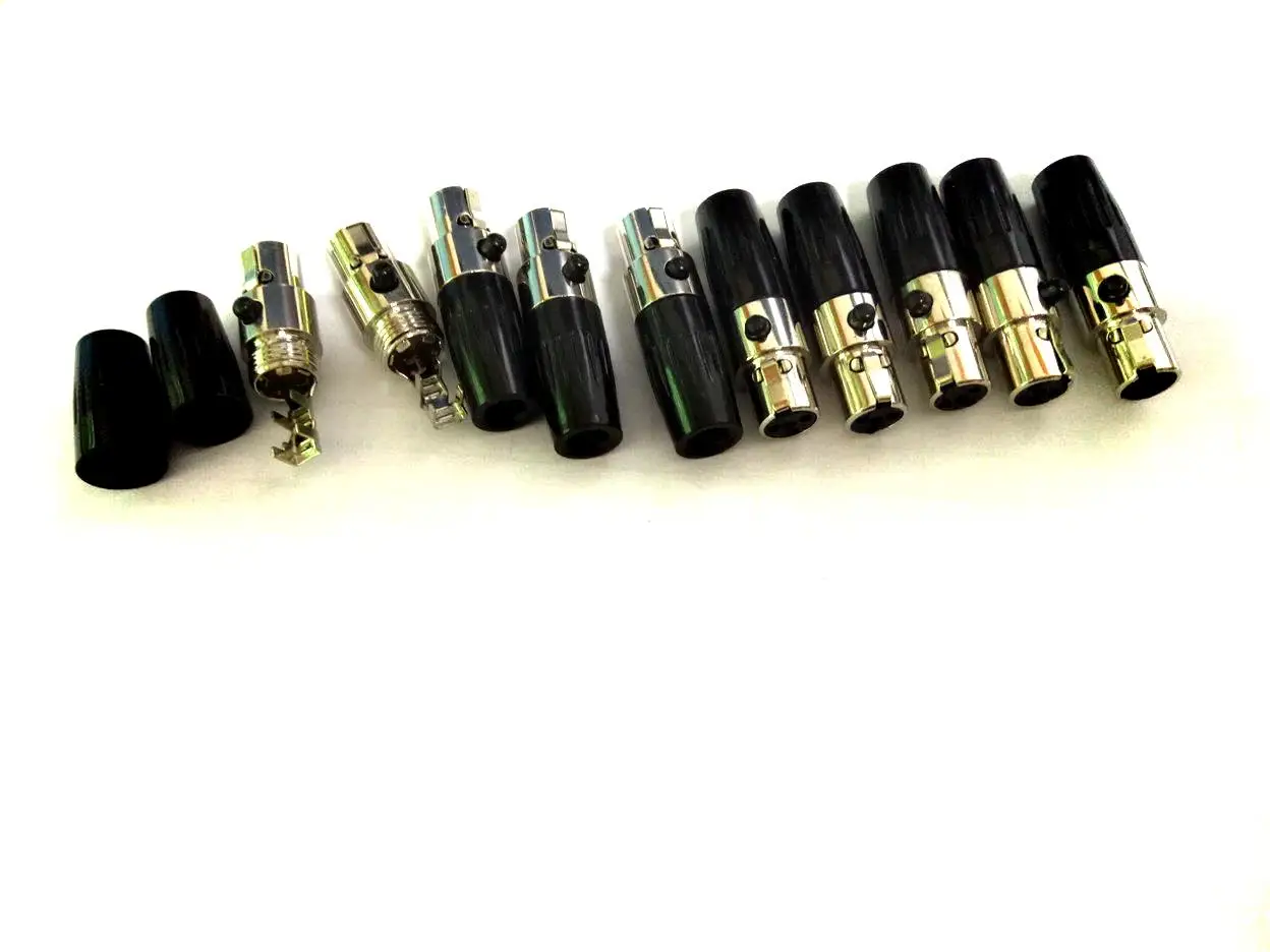10 шт Мини 4 PIN XLR IN LINE гнездовые Разъемы Адаптера|4 pin female connector|4 femaleconnector |
