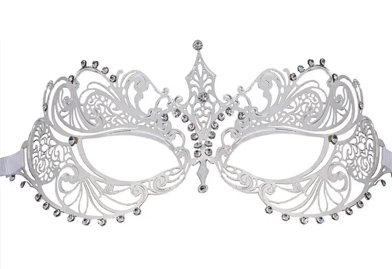 FunPa модные вечерние полумаски для лица лазерная резка стразы металлическая маска