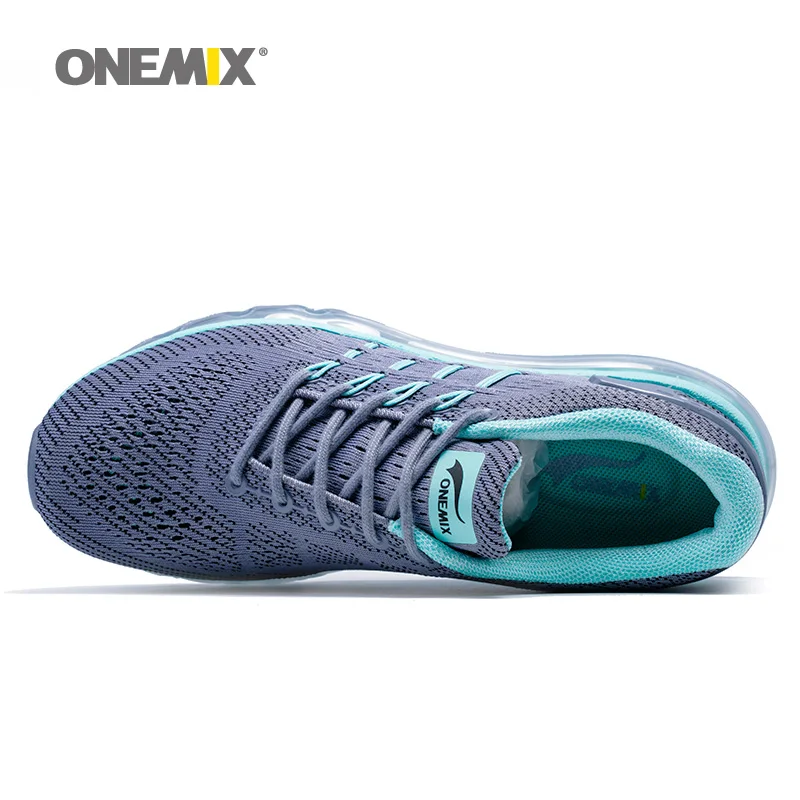 ONEMIX Air мужские кроссовки для женщин сетка полная ладонь Подушка спортивные кроссовки уникальная Обувь язык черный теннисные Спортивные кроссовки