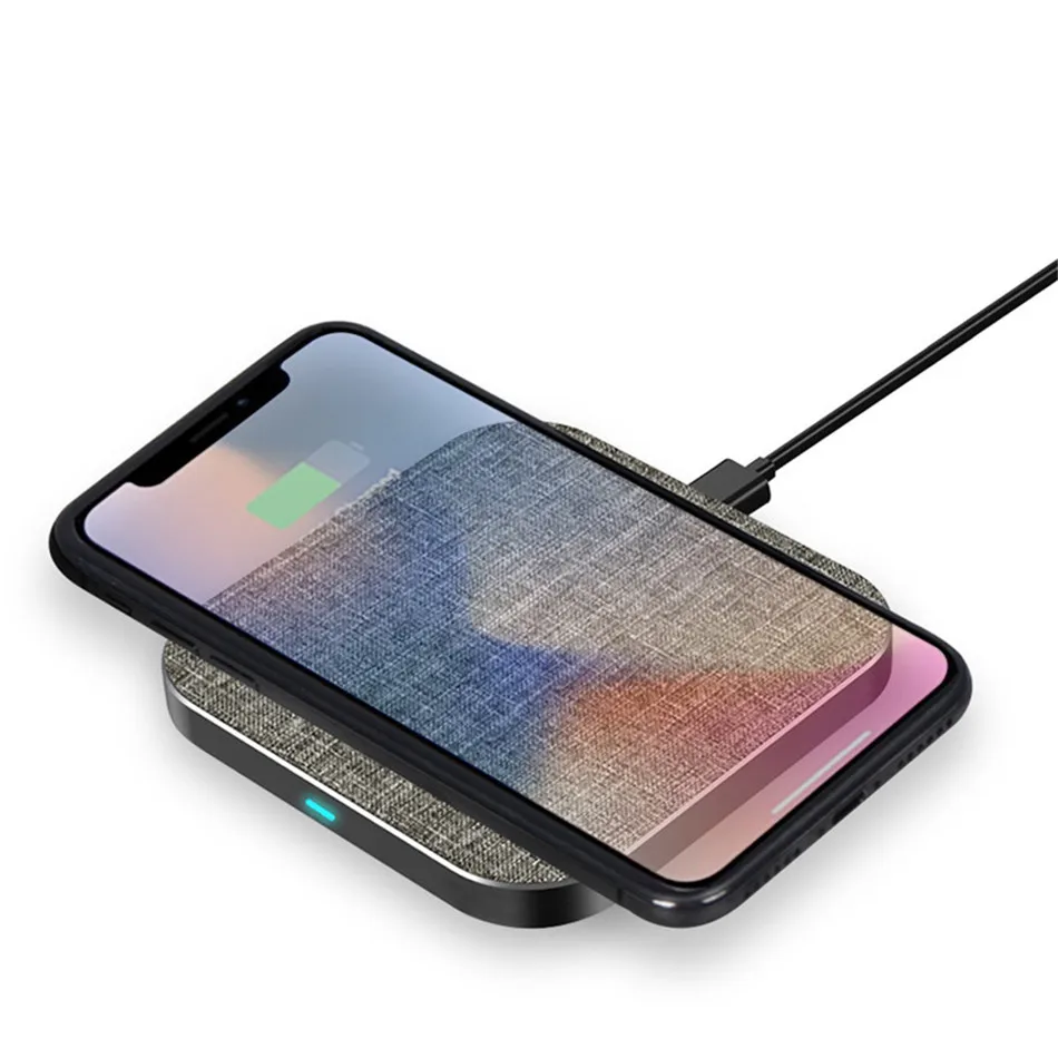 USLION 10 Вт Быстрое беспроводное зарядное устройство для samsung Galaxy Note 8/S9/S8 для Xiaomi для iPhone XS Max/X/XS/XR Qi беспроводной зарядный коврик