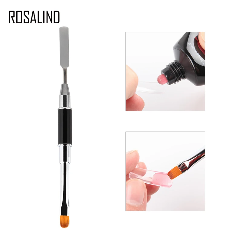 ROSALIND UV поли Гель лак для ногтей кисть двухсторонний инструмент ломтик Форма