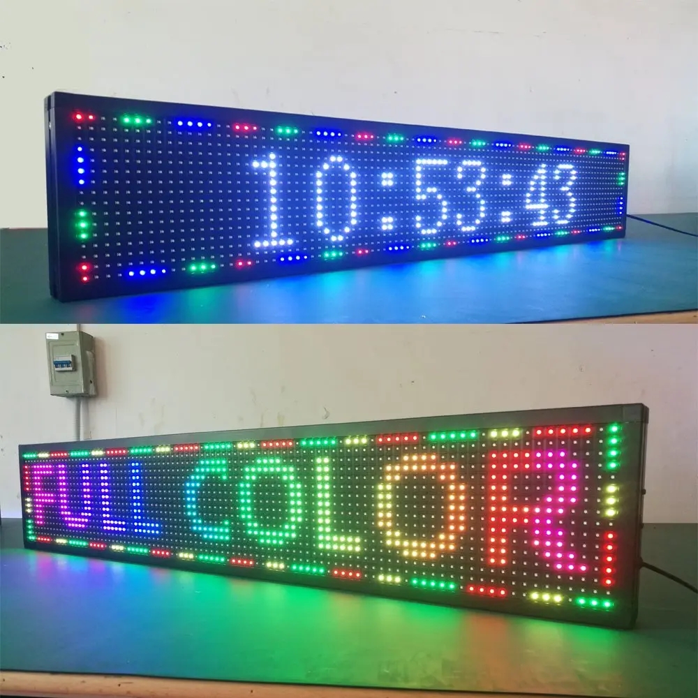 P10 SMD СВЕТОДИОДНЫЙ знак 39 &quotх 8&quot Крытый RGB WI-FI светодиодный Программируемый