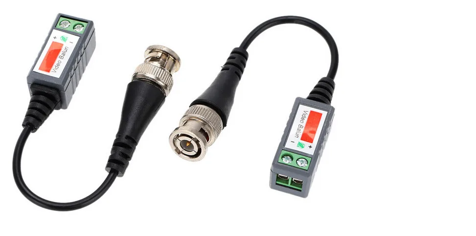 Coax CAT5 камера видеонаблюдения Пассивный BNC Видео балун к UTP коннектор трансивера
