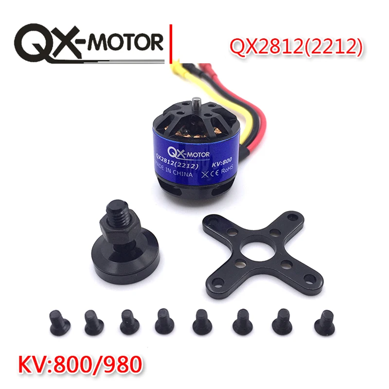 QX Motor QX2812 -2212 800KV 980KV 1100KV бесщеточный двигатель 3 4S Lipo для RC F330 F450 F550 X525 | Отзывы и видеообзор