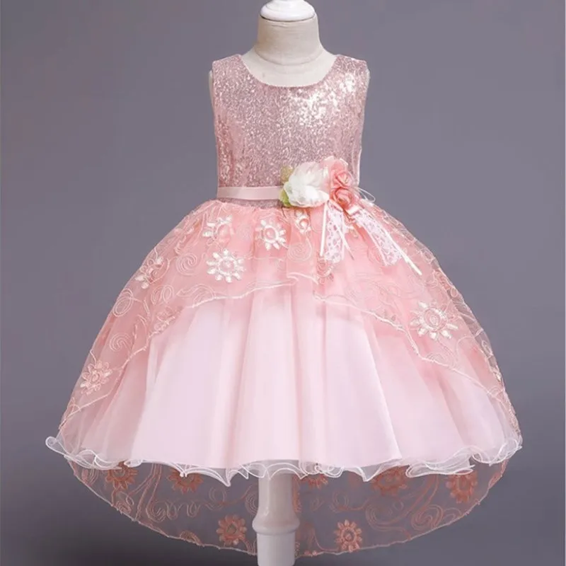 Baby Lace Petal Girls Dress Formal Birthday Baptism Christening Party Wedding for Infant 2 4 6 8 10 Years | Детская одежда и обувь