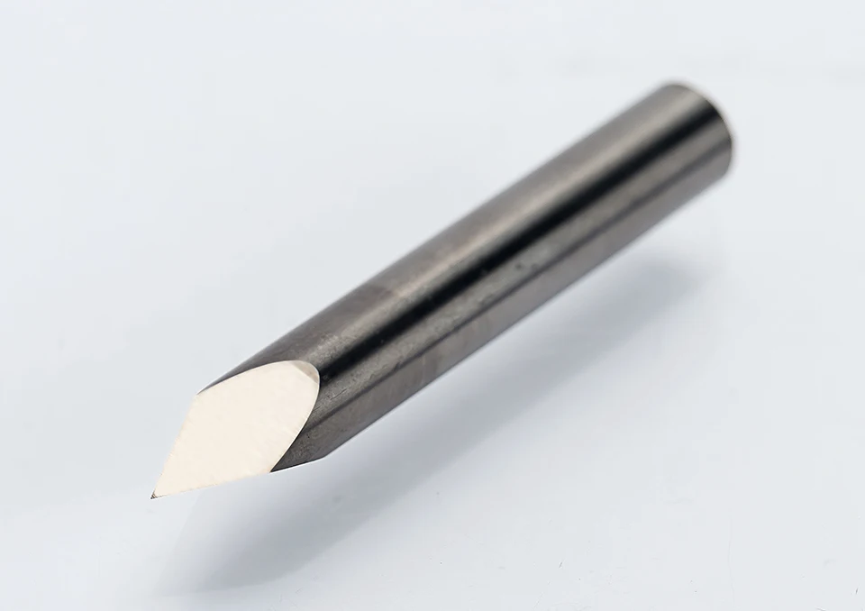 HUHAO 1pc 4mm 6mm 3 Edge Carbide Pypamid bits 2A Good QUALITY CNC Engraving Bits Router Machine 3 face Stone Carving Tools