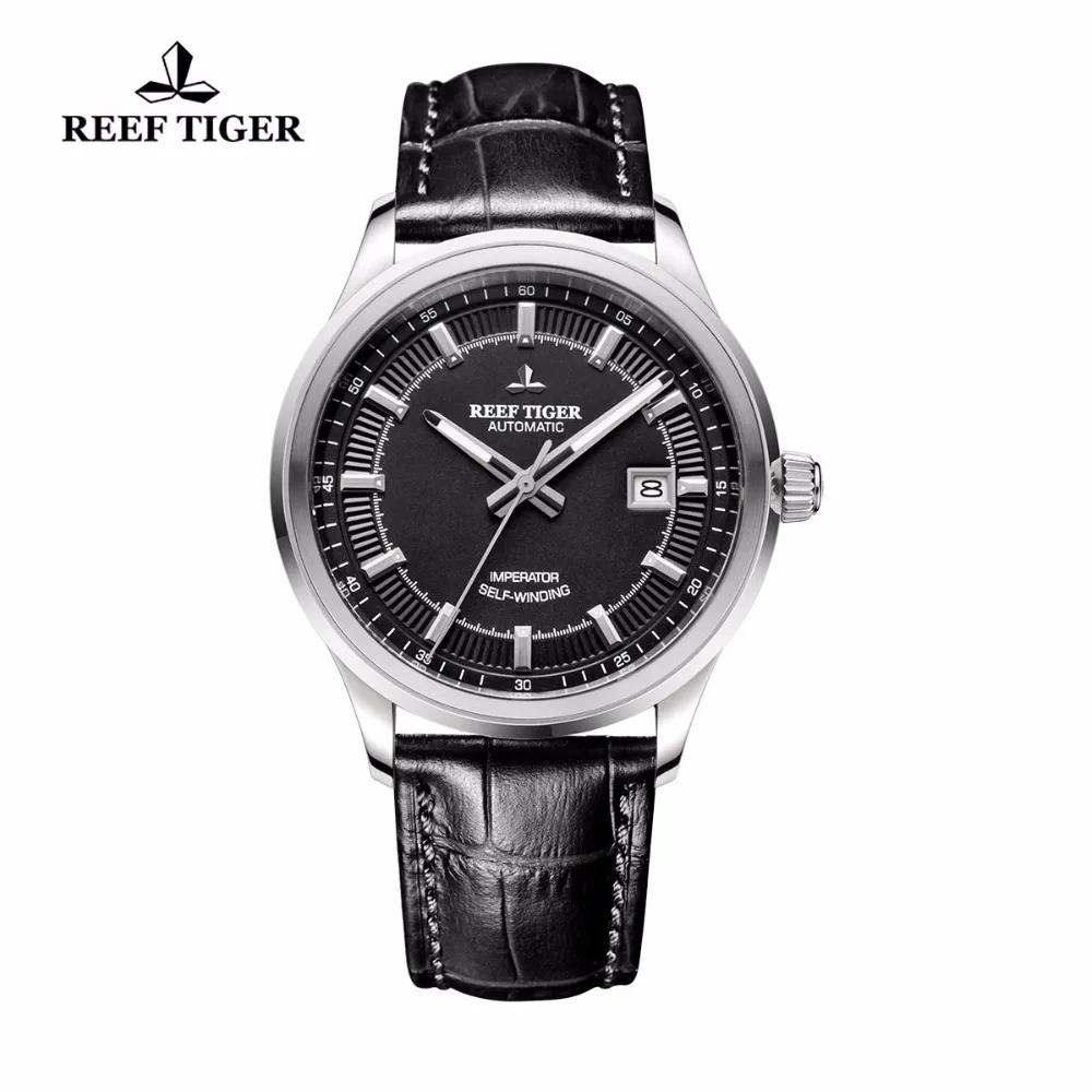 Часы Reef Tiger/RT мужские дизайнерские часы для бизнеса автоматические светящиеся из