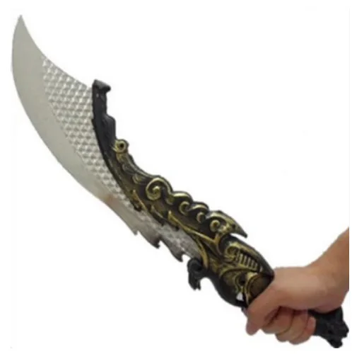 

New Products Recommend Big Knife Fighting Tool Fancy Green Plastic Toy Boy Sword Weapon Category Unisex 5-7 Years 2021