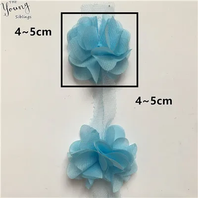 Многоцветные цветы 1 ярд 3D шифоновые цветы кружевное платье украшение кружевная ткань аппликация отделка шитье принадлежности для рукоделия аксессуары