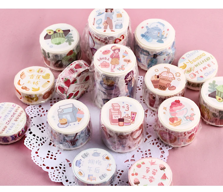 Afternoon tea фрукт закуска/милые девушки дневник лента для декорации Washi "сделай сам" Скрапбукинг изоляционная лента kawaii