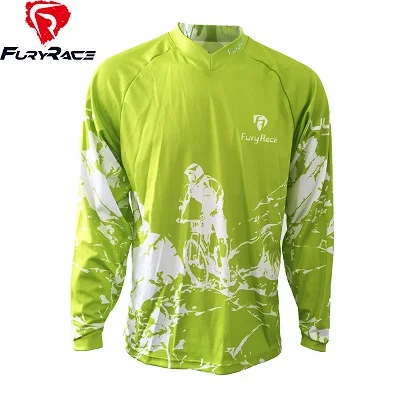 Fury Racing мужские и женские майки для горного велосипеда MTB, для мотокросса, для мотоцикла, BMX, рубашка для велоспорта, Джерси DH, одежда - Цвет: FRJ0040