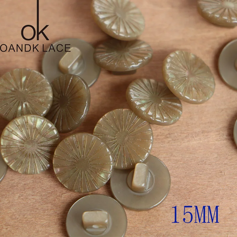 15mm 20pcs 10-18 мм 20 шт круглая оболочка Кнопка рубашка Кнопка DIY Ручная кнопка белый рис, кофе - Цвет: 15mm 20pcs