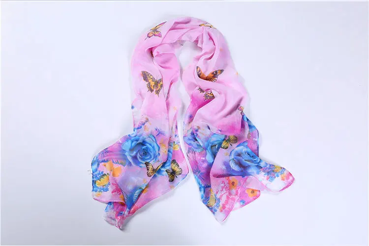 2017 шарф тонкий шифон полиэстер шелковый Весна и осень аксессуары женская летняя