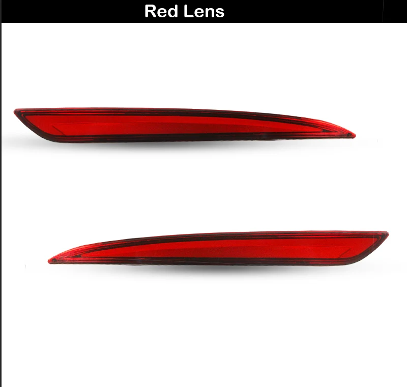 Red Lens JDM жидкий стиль Светодиодный отражатель бампера задний светильник s для 2013-up Ford Fusion Mondeo задний светильник s& тормозной светильник s и указатель поворота светильник - Испускаемый цвет: Red Lens