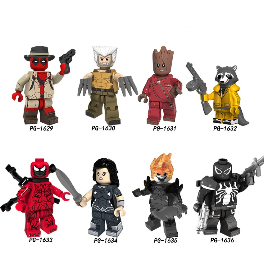 Legoings marvel серия супергероев собранные люди мертвые золотые стальные волки Gruitt