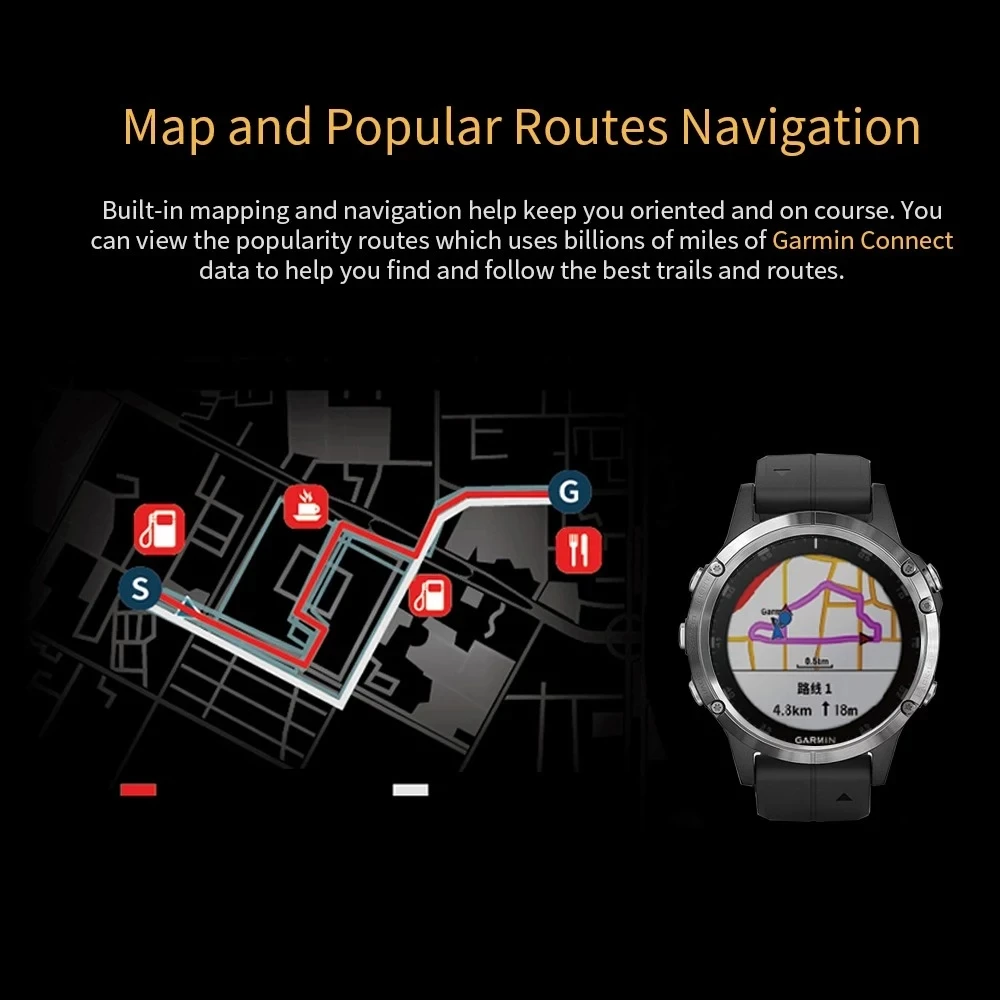 15% Garmin fenix 5 Plus Multisport gps умные спортивные часы