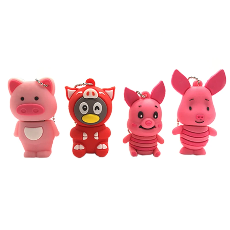 Флешка Мультяшные свинки usb флеш накопитель 4 ГБ 8 16 32 64 реальная емкость карта