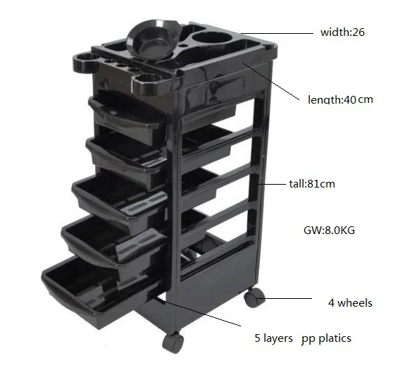 Новый полипропиленовый материал пять лотков низкая цена тележка для