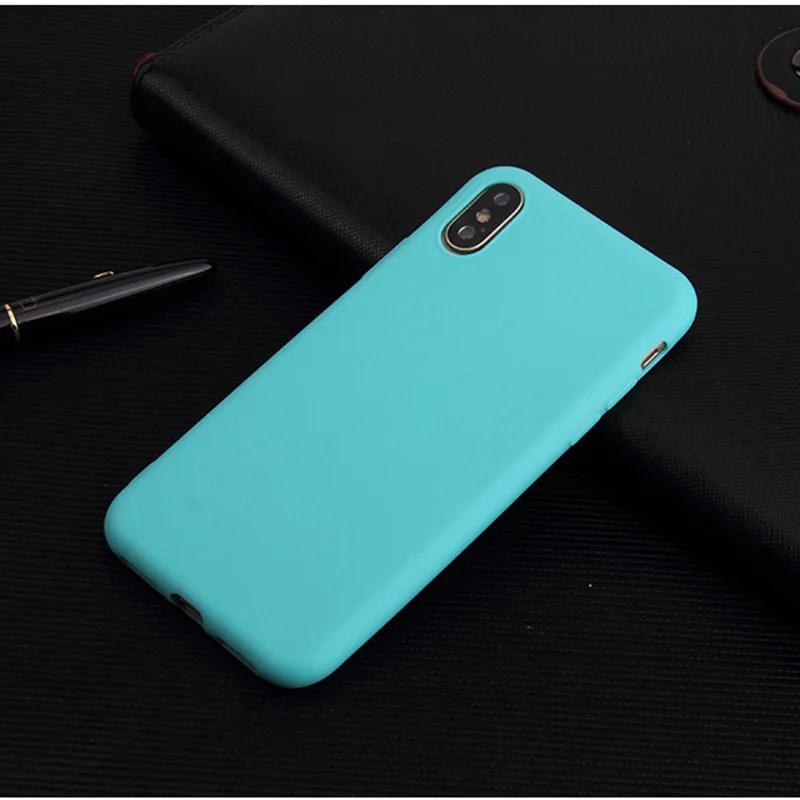 Мягкий ТПУ Телефон чехол для iPhone 7 6 6s 8 X Plus 5 5S SE XR XS Max ультратонкий простой