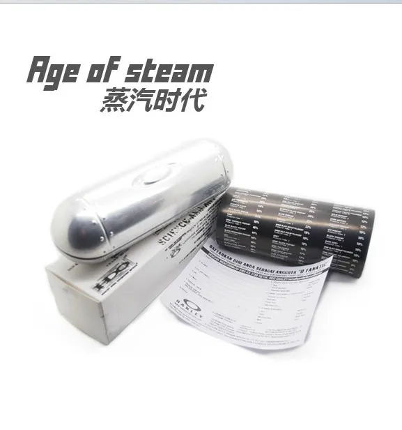 Age of Steam Style Men's Fashion Aluminum Metal Glasses Case Cylindrical Mirror Box Rivet Design Retro Gift Free Shipping | Аксессуары