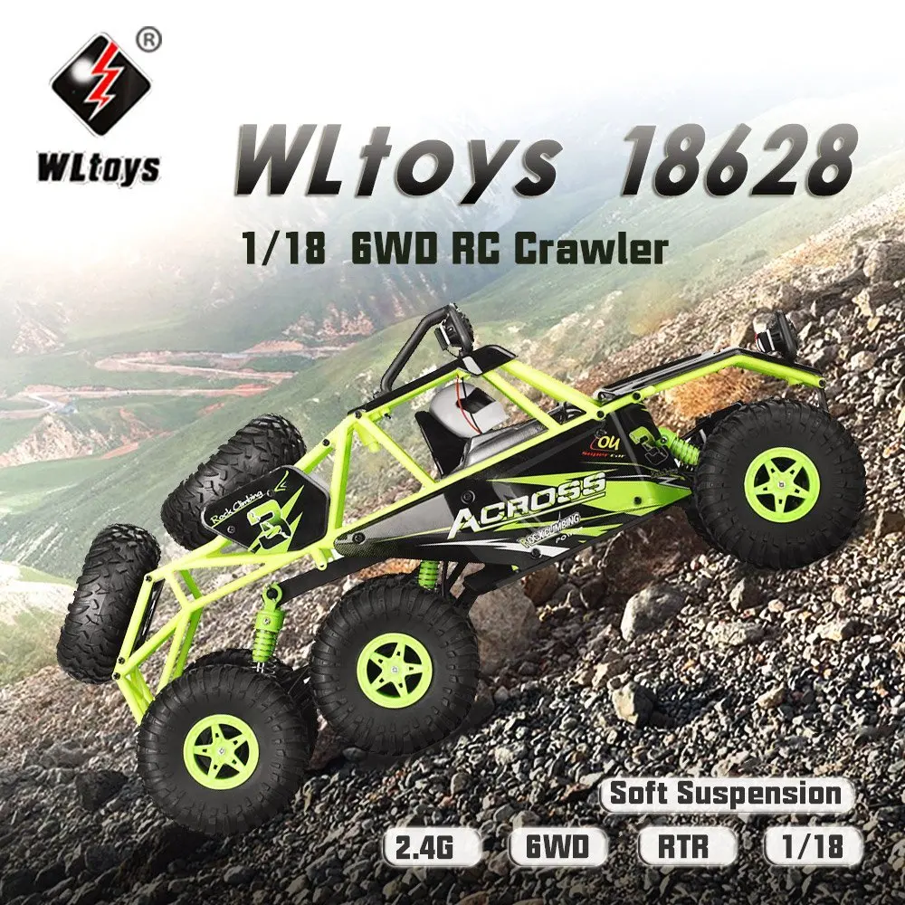 Wltoys 18628/18629 1:18 RC автомобиль 2,4G 6WD Электрический внедорожный Рок Гусеничный альпинистский RC багги автомобиль RTR