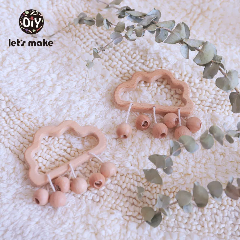 Детские игрушки из бука деревянное облако для прорезывания зубов мультяшная