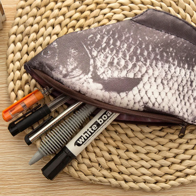 Женский Забавный рыбка Карандаш Чехол креативный уникальный чехол для ручки