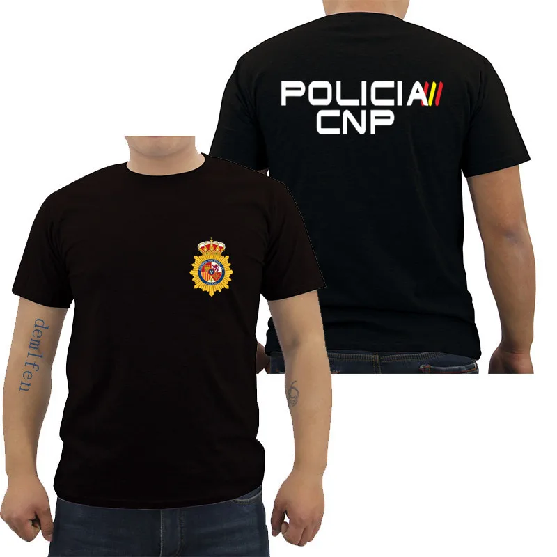 Espana Policia испанская национальная полиция футболка с принтом спецназа мужские