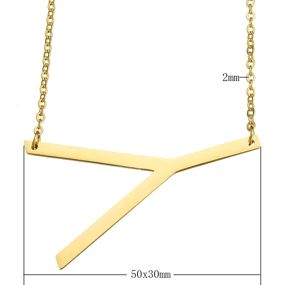 Ожерелье женское модное из нержавеющей стали с подвеской в виде букв| |