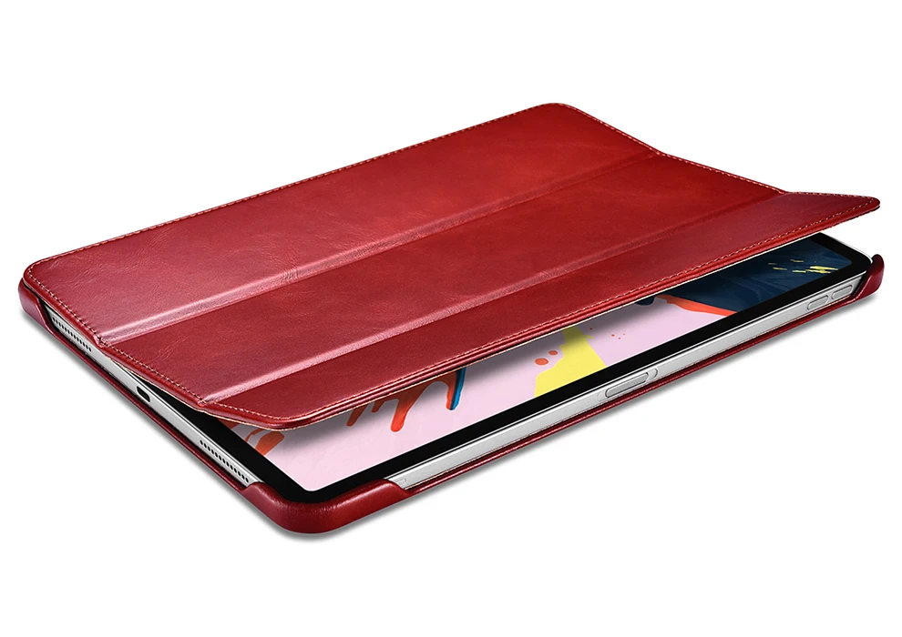 ICARER для iPad Pro 11 чехол винтажный из натуральной кожи флип-чехол-книжка смарт-чехол для Apple iPad Pro 11 дюймов крышка авто Пробуждение спальные мешки