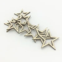 1000pcs 25mm natural hollow cutout wood stars table scatter confetti diy crafts embellishments christmas decorations