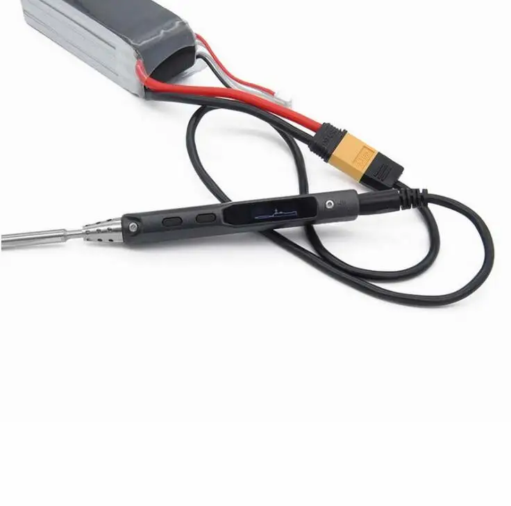 MINI XT60 Male Bullet Connector to Male DC 5.5mm X 2.5mm DC5525 Power Cable for TS100 Electronic Soldering Iron