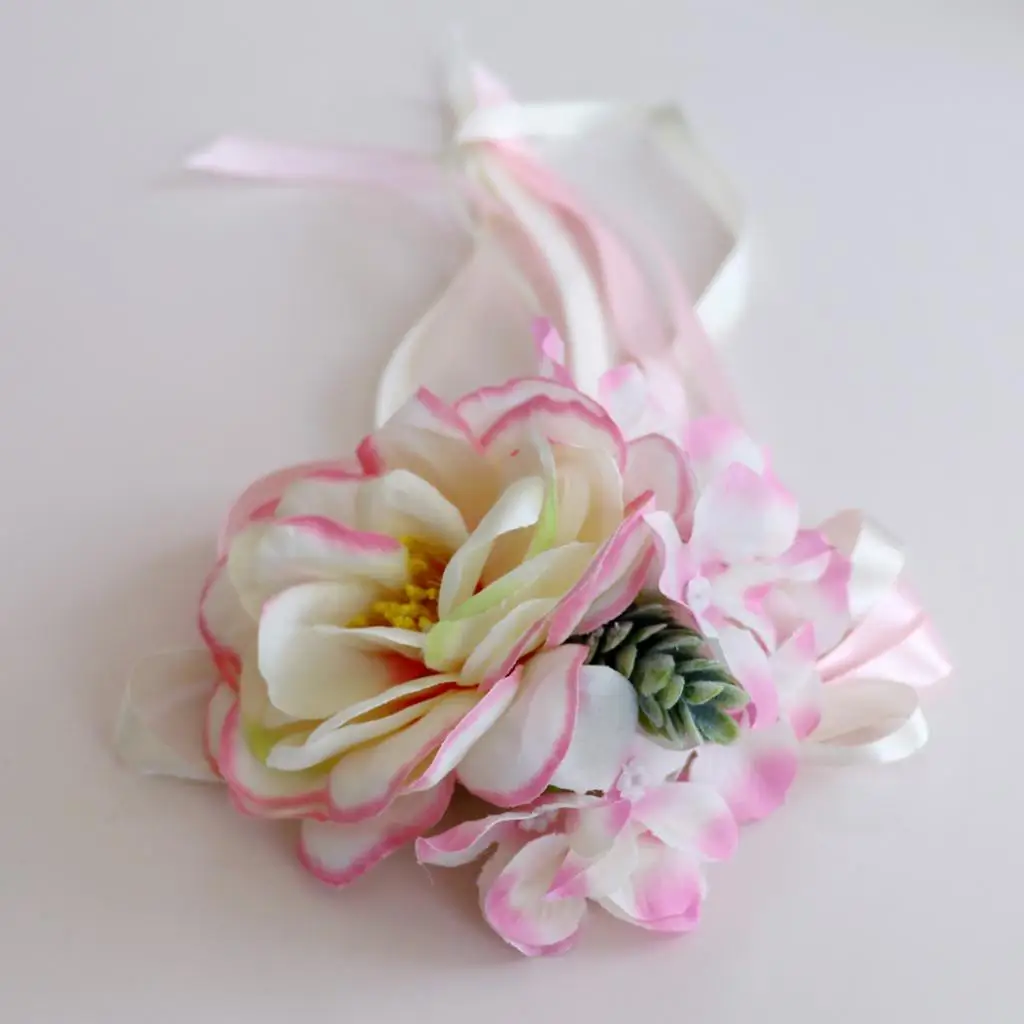 2 шт. искусственные ленты Цветы Свадебные автомобильные зеркальные дверные ручки