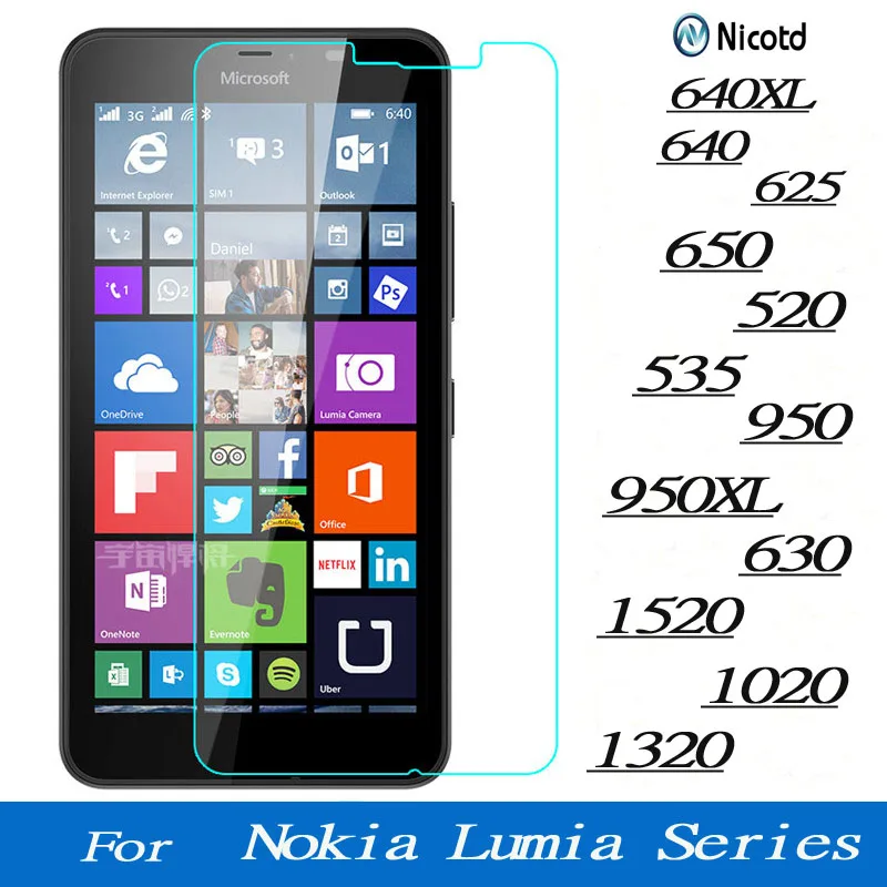 Защитное стекло закаленное для Microsoft Lumia Nokia 640 640XL 950 950XL 650 520 535 630 1520 1020 1320 625 |