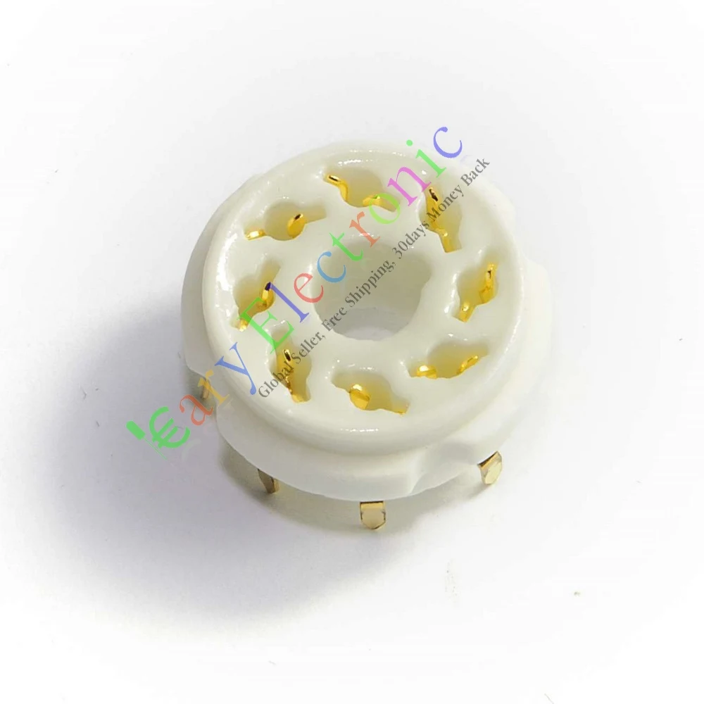 Опт и розница 8 шт 8PIN PCB крепление Золотая керамика вакуумная трубка розетка 6L6 EL34