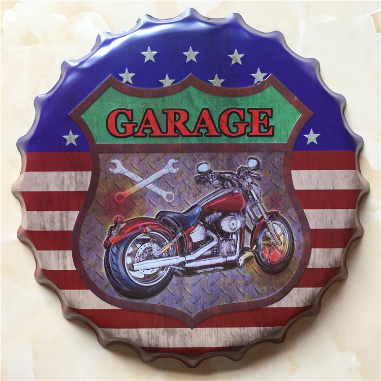 Большой чехол для пива в гараже жестяная вывеска с логотипом винтажная