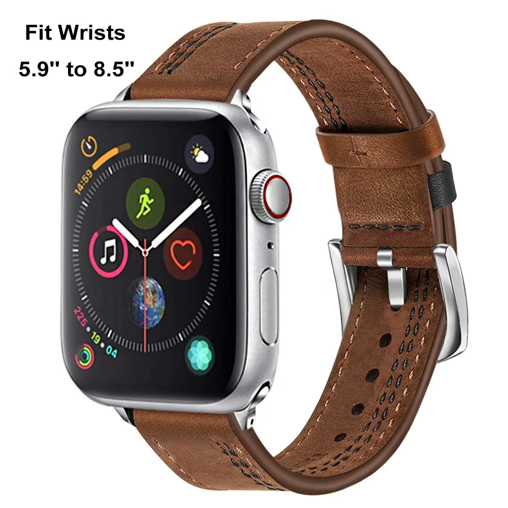 TRUMiRR двойной цвет натуральная кожа ремешок для iWatch Apple Watch серии 5 4 3 2 1 44 мм 40 мм 42 мм 38 мм ремешок винтажный ремешок