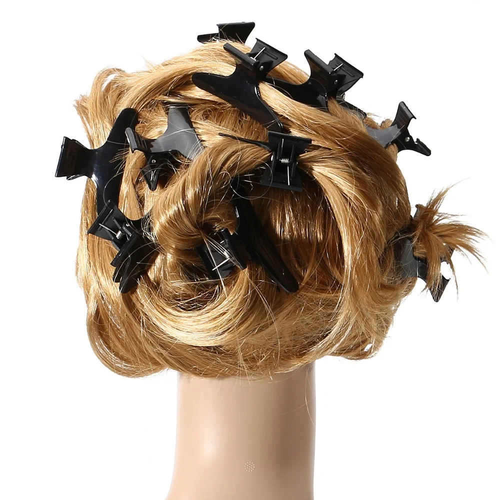 Парикмахерские зажимы для волос аллигатора черные 12 шт.|black hair clamp|claw clamp clipstyling tools