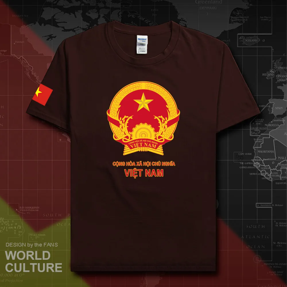 VietNam Мужская футболка 2019 трикотажные футболки из хлопка спортивные для фитнеса