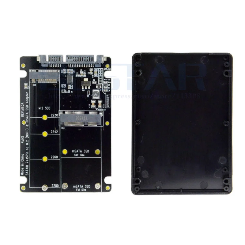 2 в 1 комбинированный адаптер M.2 NGFF B key и mSATA SSD на SATA 3 0 конвертер карты