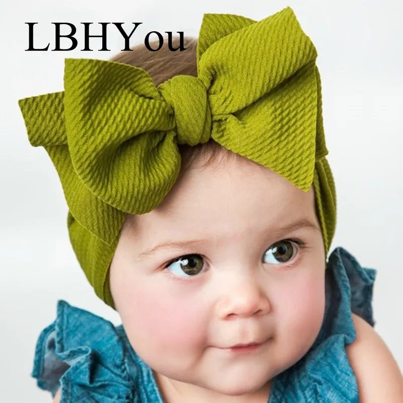 

1pcs Big Bow Baby Headwrap, Top Knot Baby Headbands, Adjustable Bow Turban headband Over Size Toddler Girls Hair Accessories