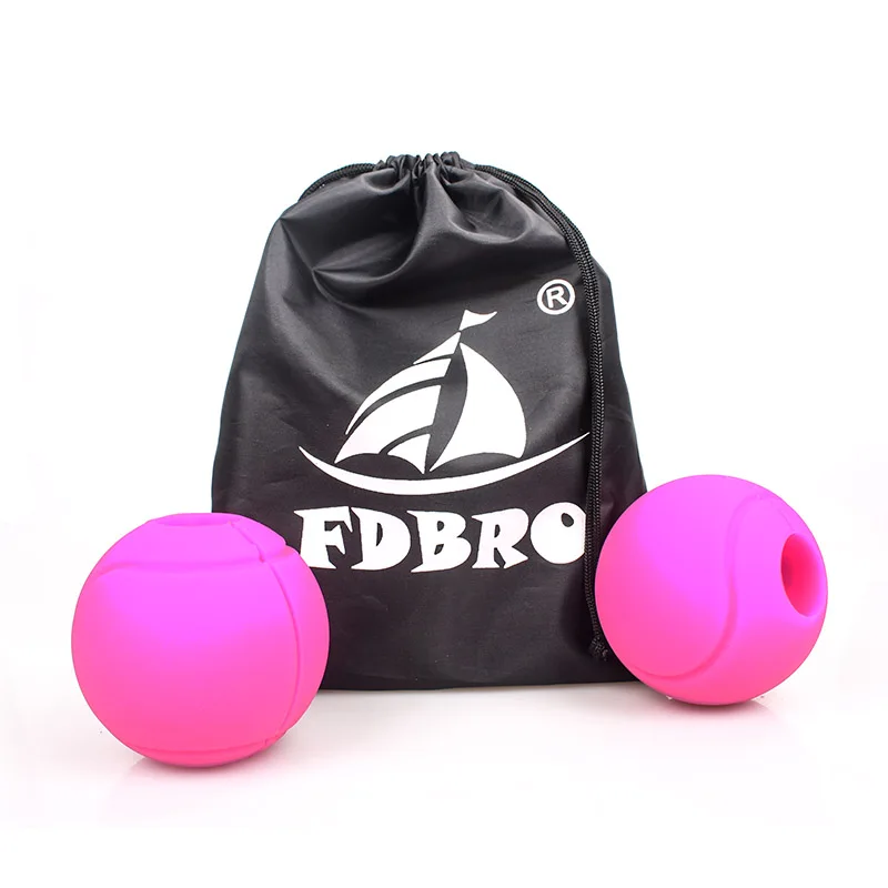 Ball Pink FDBRO 1 пара штанги Грипсы гантели гири рукоятки толстые рукоятки тяги тяжелой атлетики поддержка противоскользящая защита колодки бесплатно - Цвет: Ball Pink
