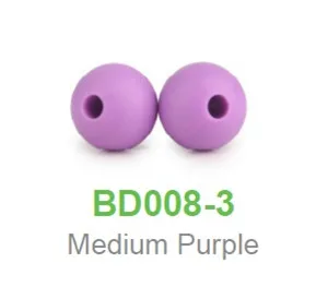 Purple Chengkai 50 шт. силиконовые бусины 12 мм Экологичное Сенсорное ожерелье-прорезыватель пищевого класса Мама Кормящих DIY Ювелирные изделия Детские трофеи - Цвет: Purple